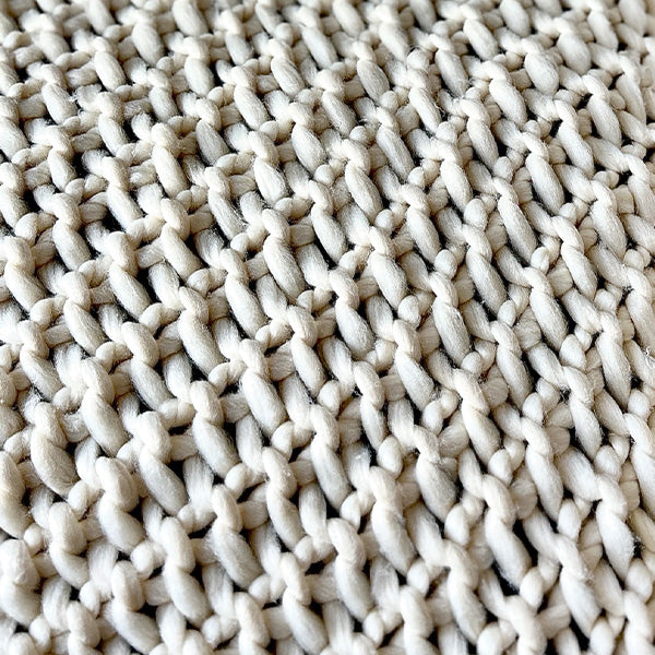 Soft Chunky Knitted Cream Throw Blanket (Online Exclusive)