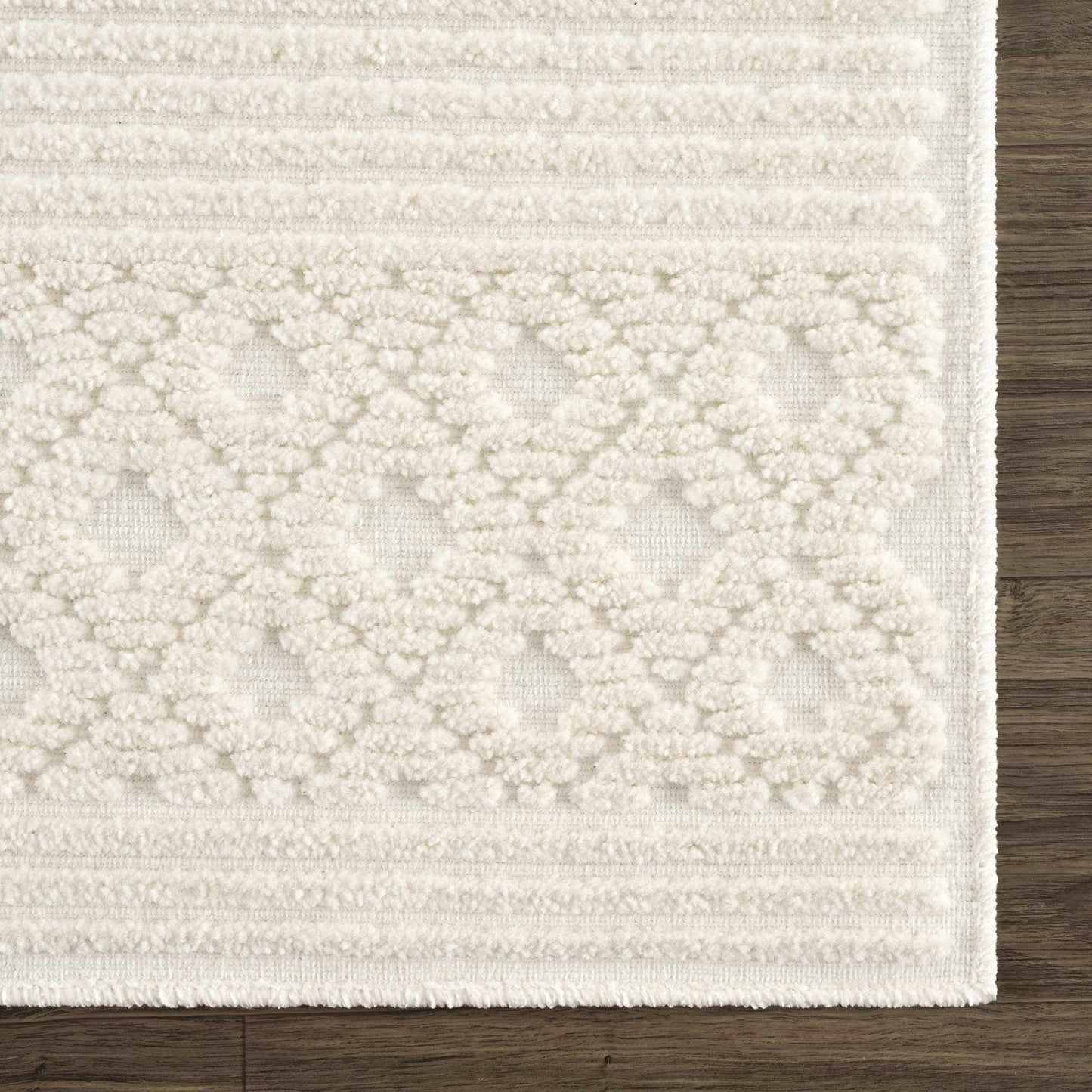 Drago White Washable Area Rug  (online exclusive