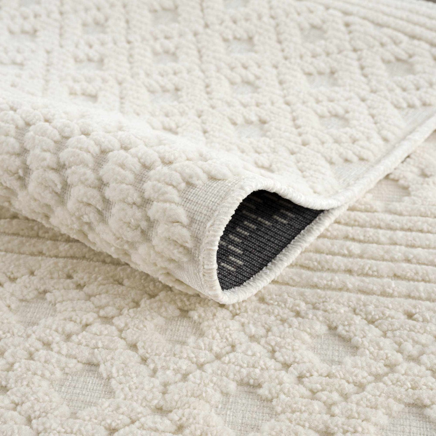 Drago White Washable Area Rug  (online exclusive