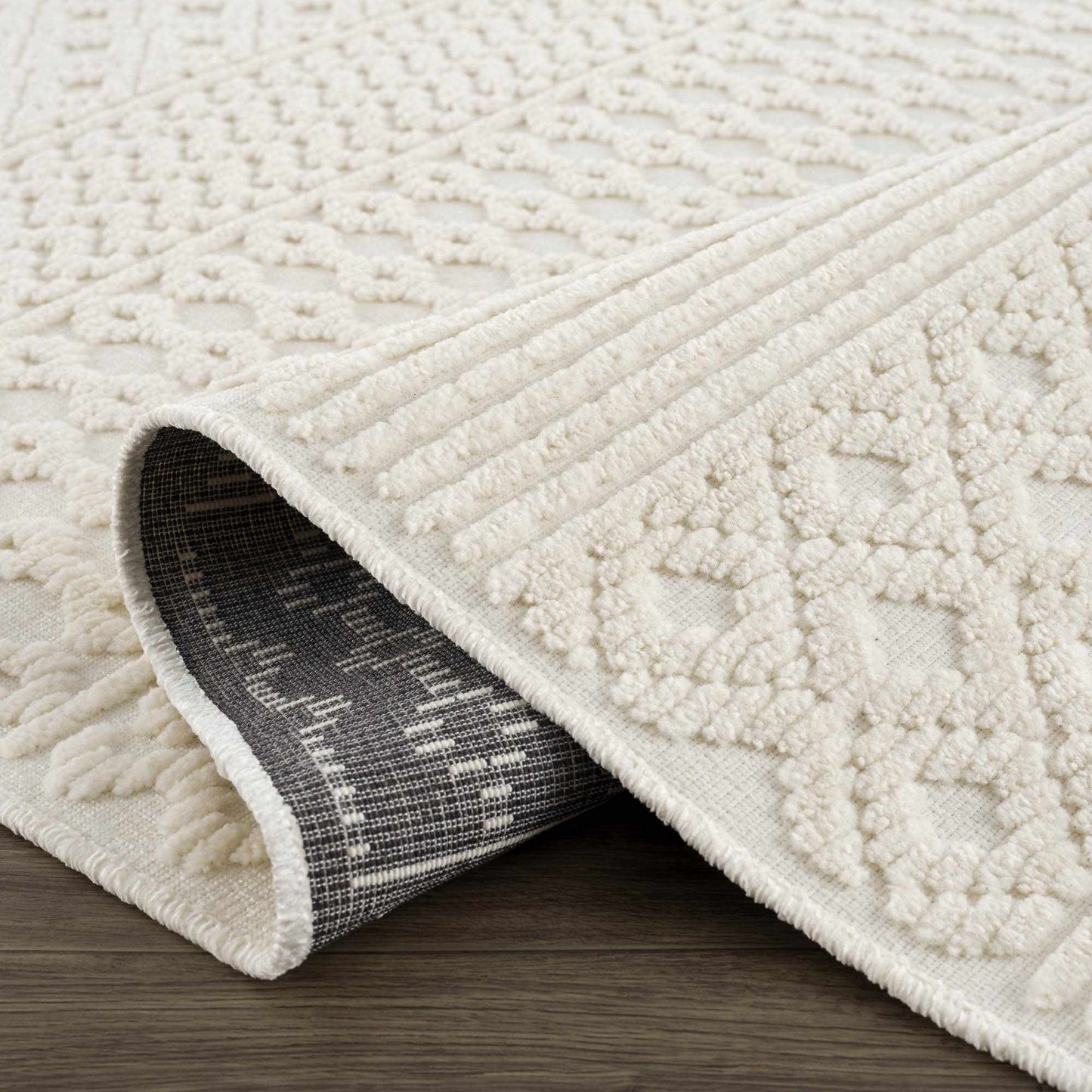 Drago White Washable Area Rug  (online exclusive