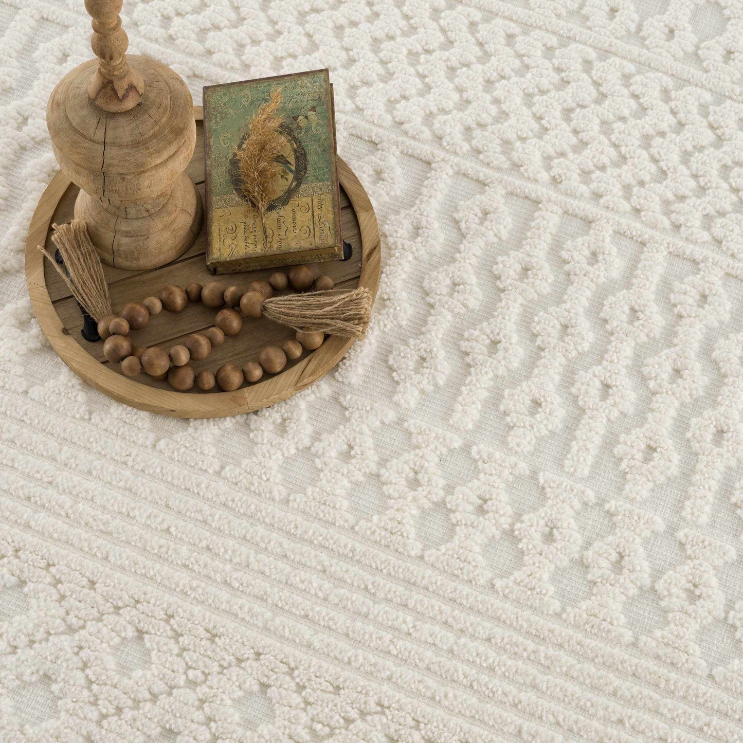 Drago White Washable Area Rug  (online exclusive