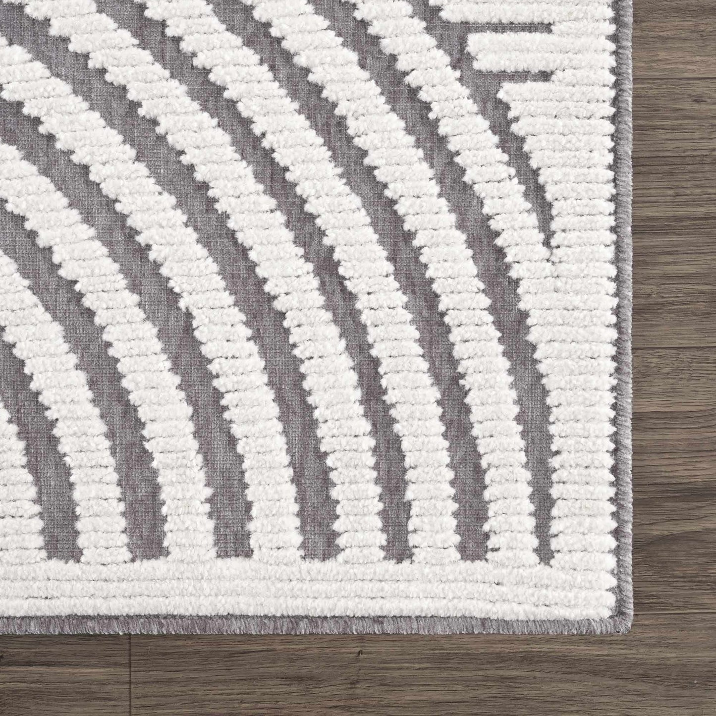 Deron Gray Rainbow Washable Rug  (online exclusive