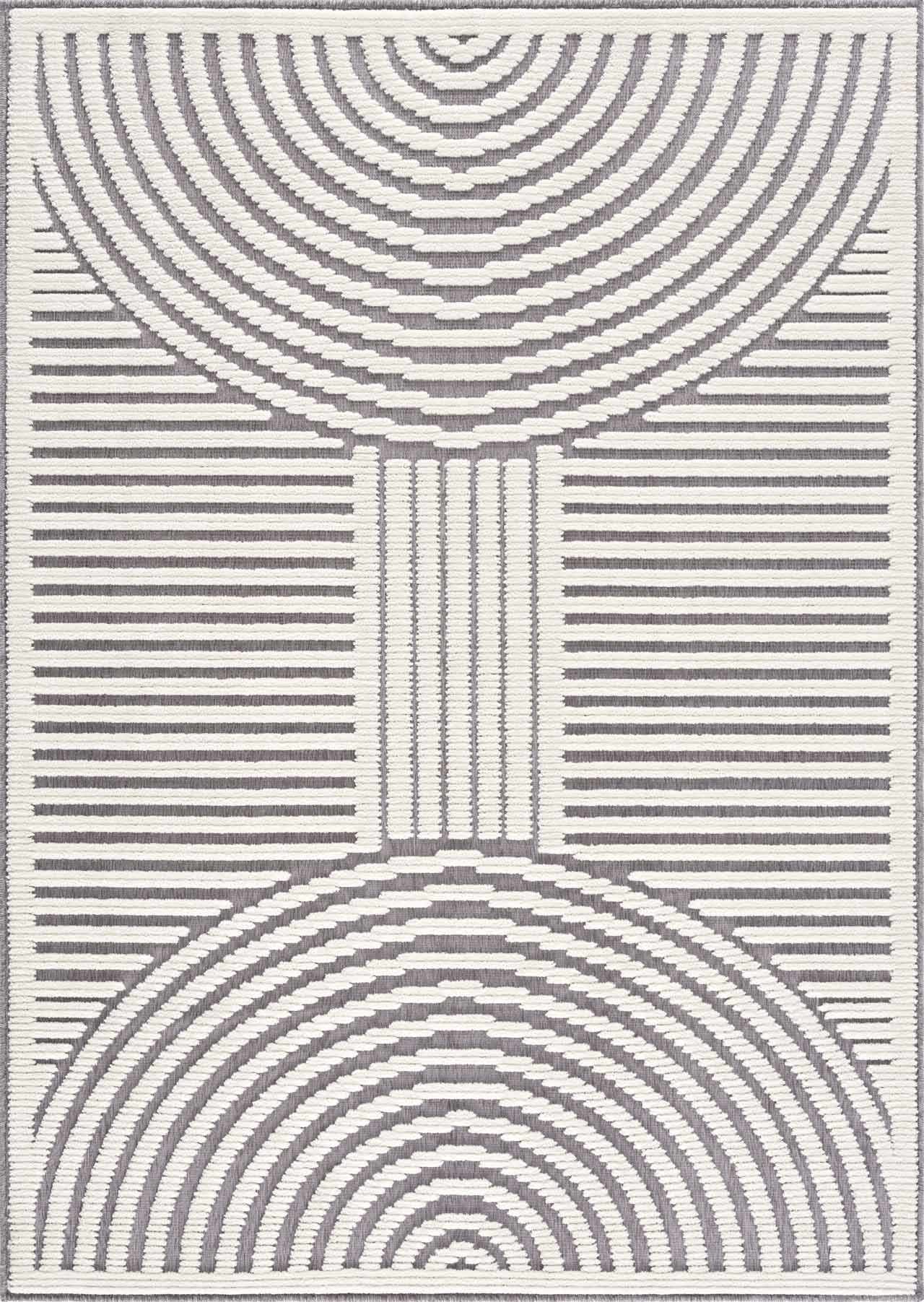Deron Gray Rainbow Washable Rug  (online exclusive