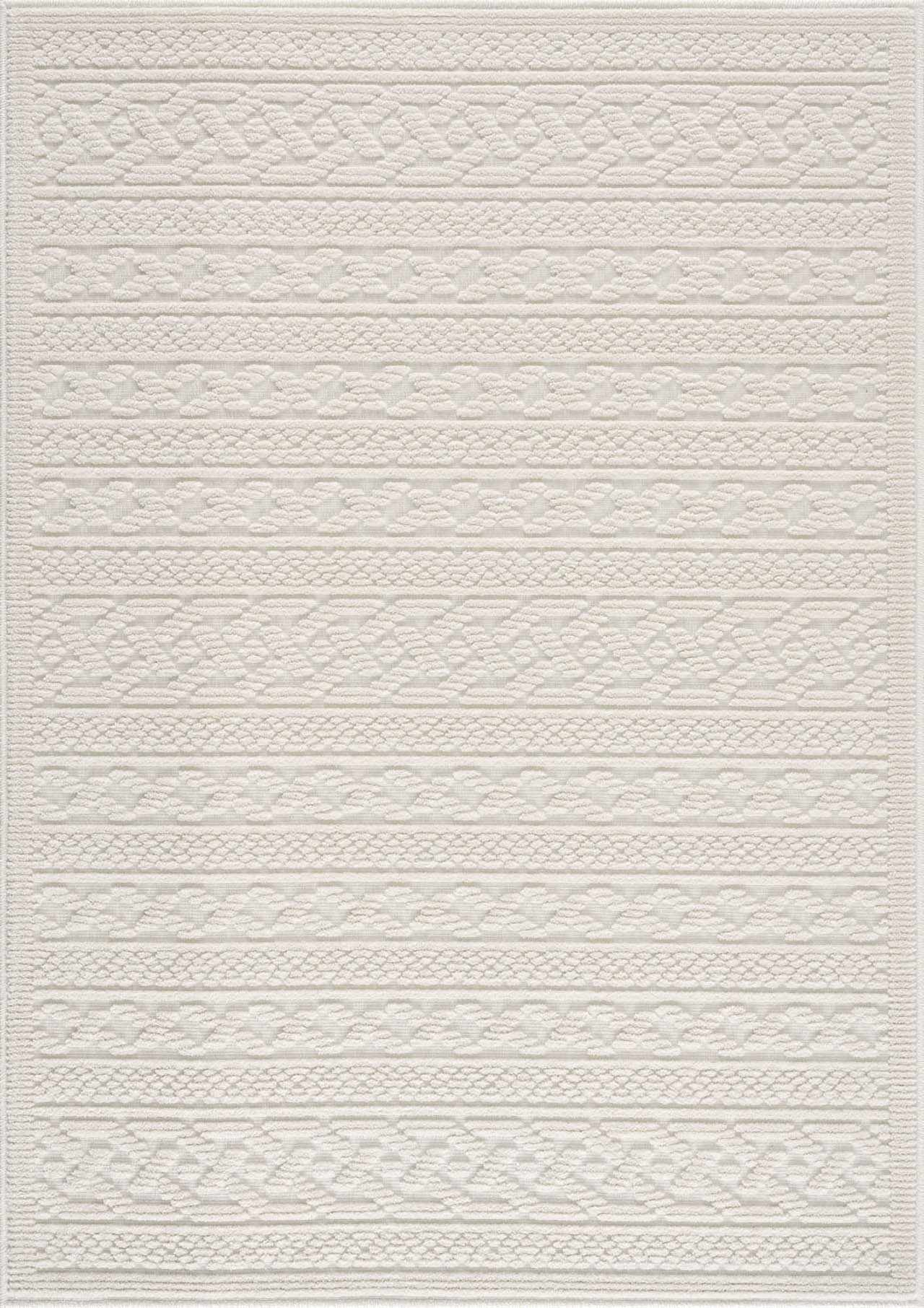 Fadey White 3D Washable Rug  (online exclusive