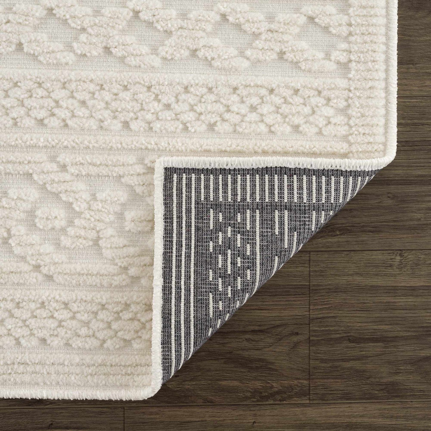 Fadey White 3D Washable Rug  (online exclusive