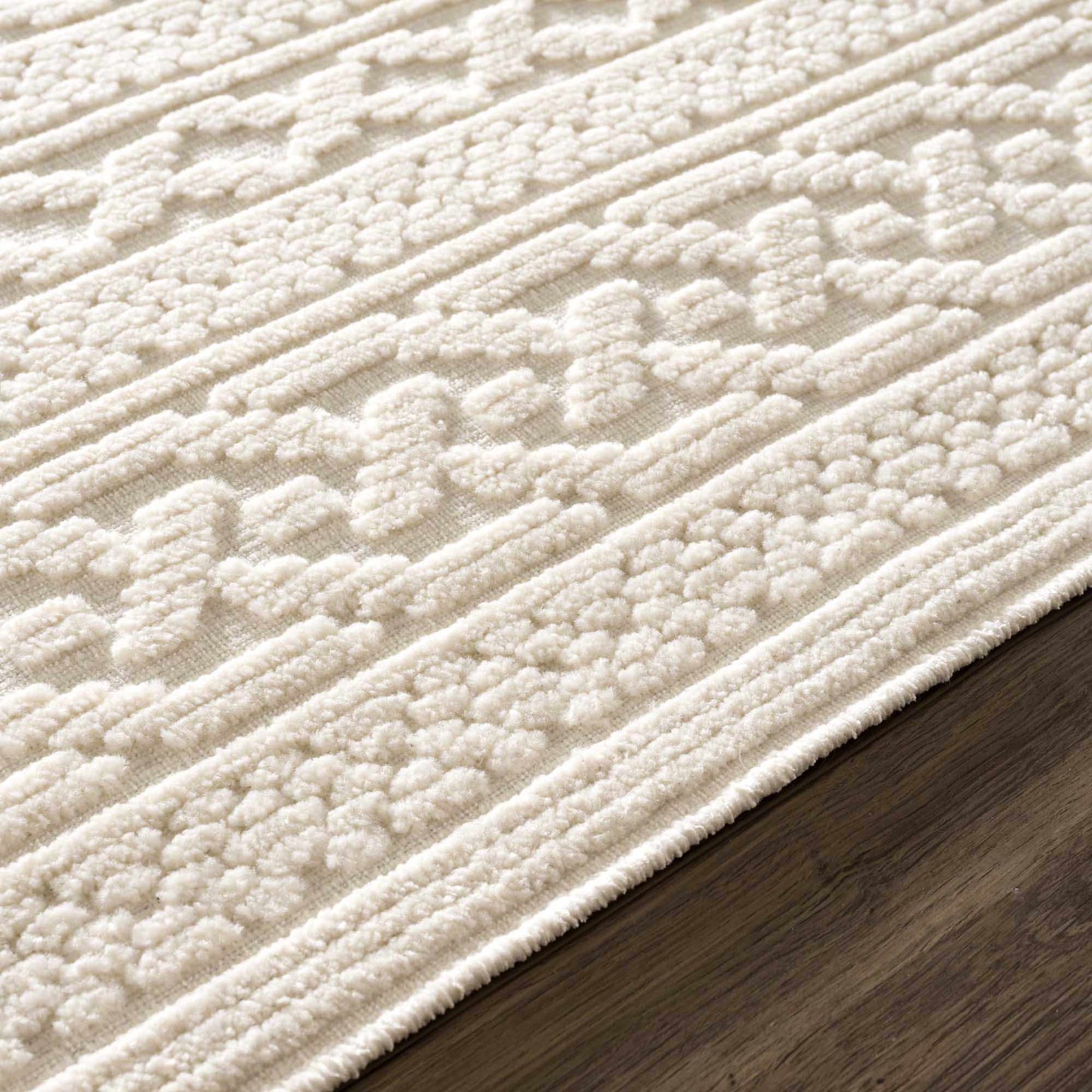 Fadey White 3D Washable Rug  (online exclusive