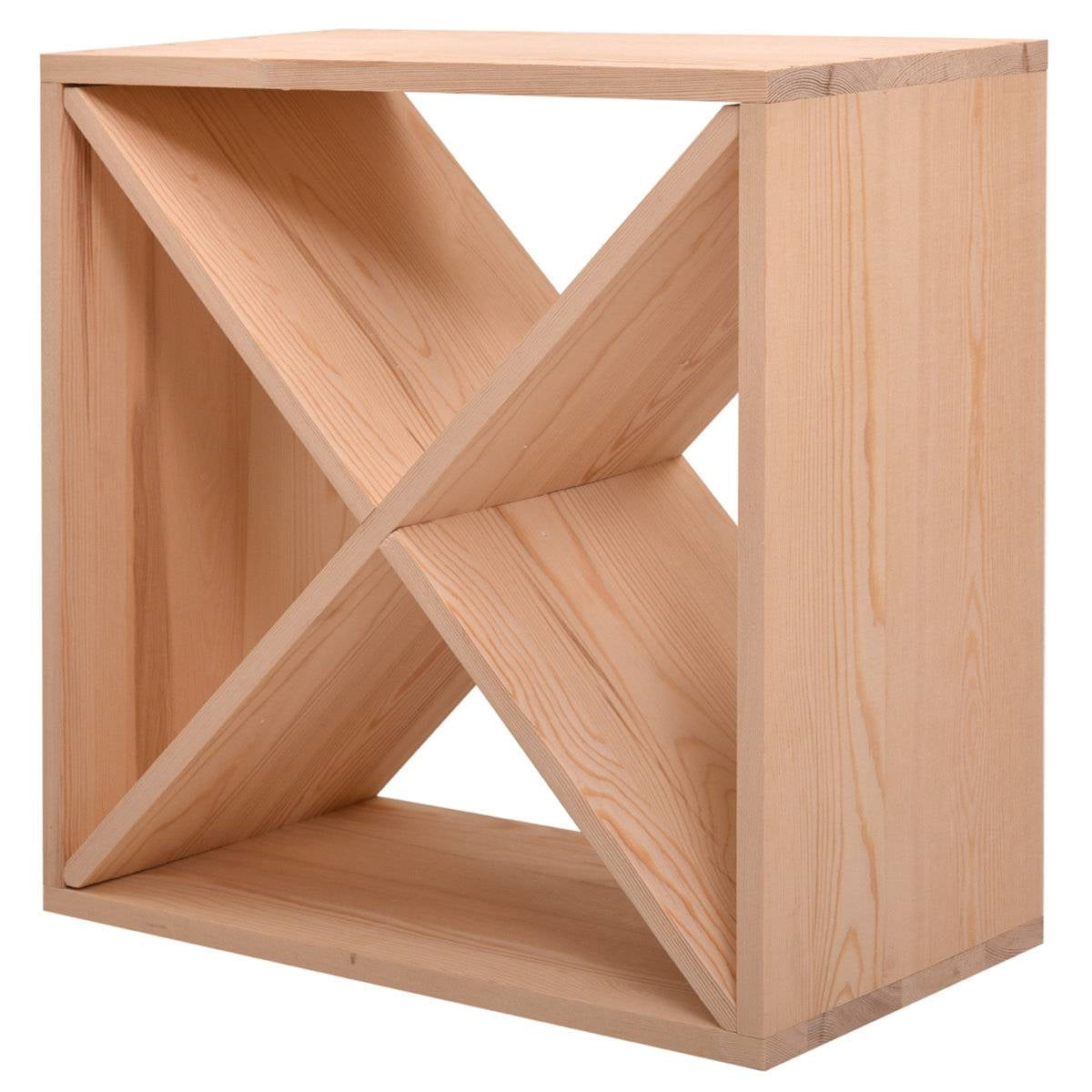 24 Bottle Solid Wood Stackable Modular Wine Rack  (Online Exclusive)
