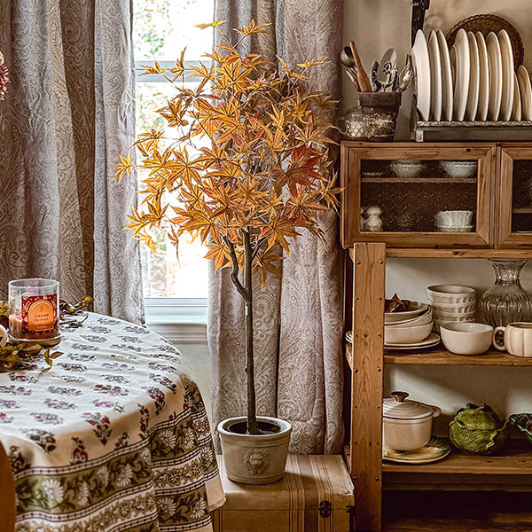 52 Inch Potted Foliage Maple Leaf Faux Tree (Online Exclusive)