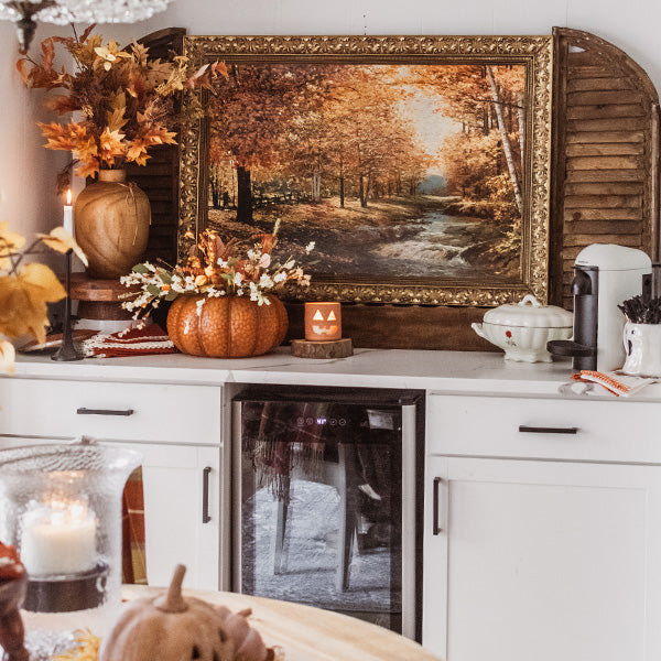 Indoor/Outdoor Metal Pumpkin with Lid (Online Exclusive)