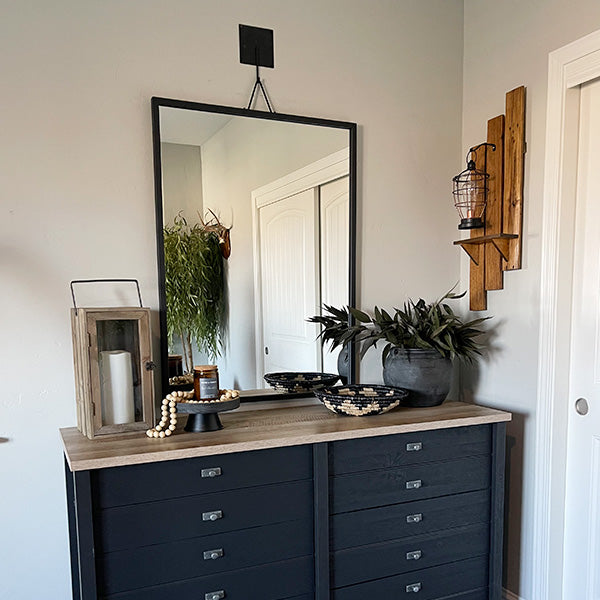 51 Inch Matte Black Hanging Mirror (Online Exclusive)