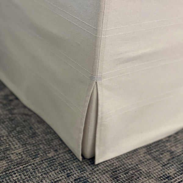 Deluxe Slipcover Upholstered Ottoman (Online Exclusive)