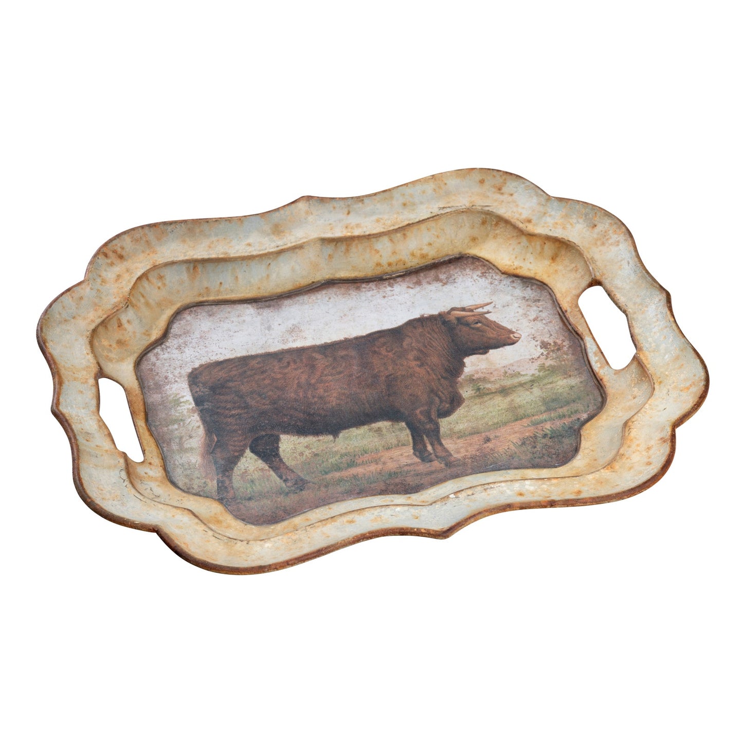 VINTAGE BOVINE TRAY