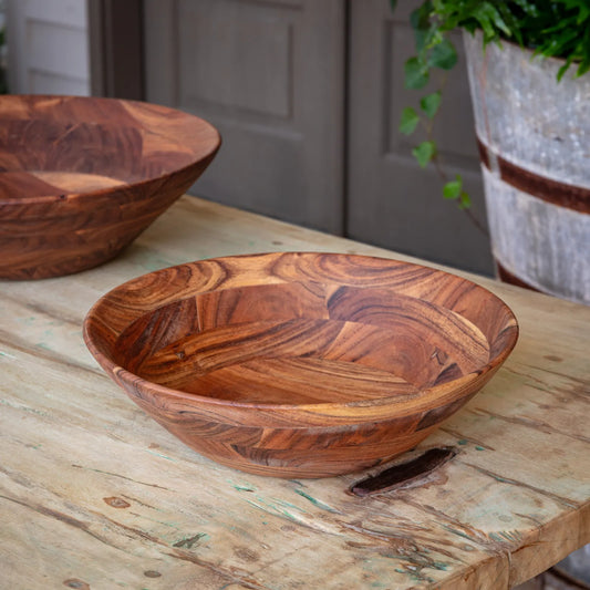 WOODEN MEDIUM SERVING BOWL