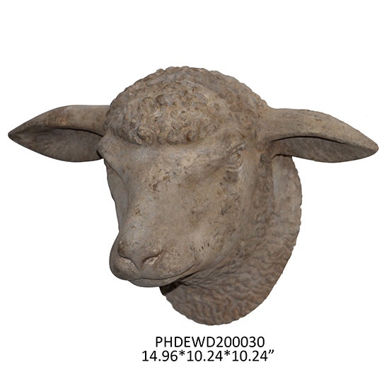 DECORATIVE WEATHERED SHEEP'S HEAD