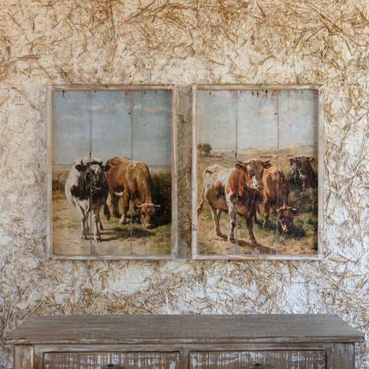 PASTORAL SET/2 FRAMED PRINTS