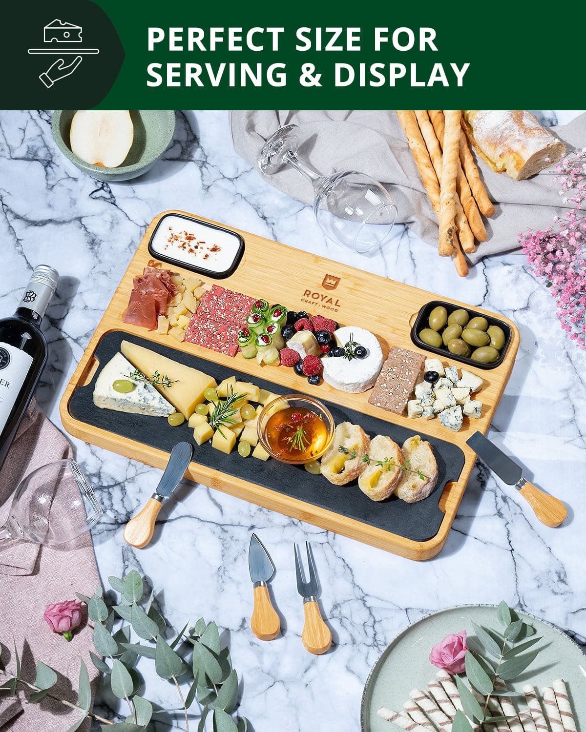 Cheese Board with Slate Plate  (Online Exclusive)