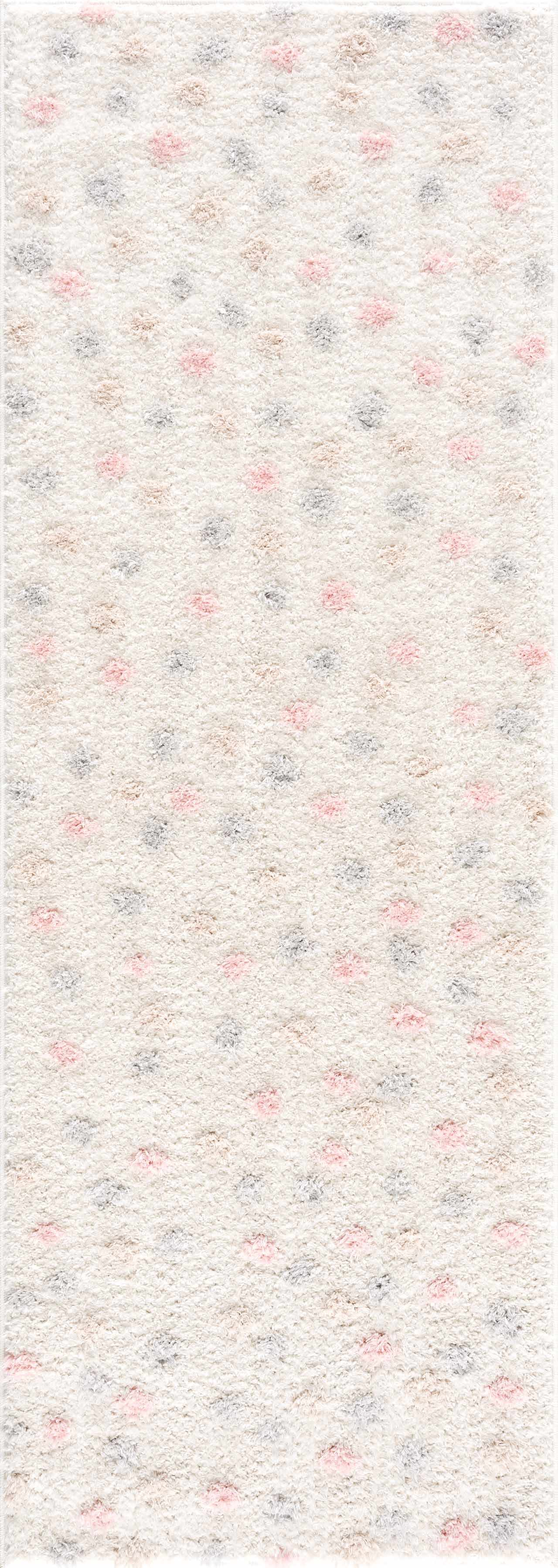 Cansu Pink & Cream Dotted Area Rug  (online exclusive