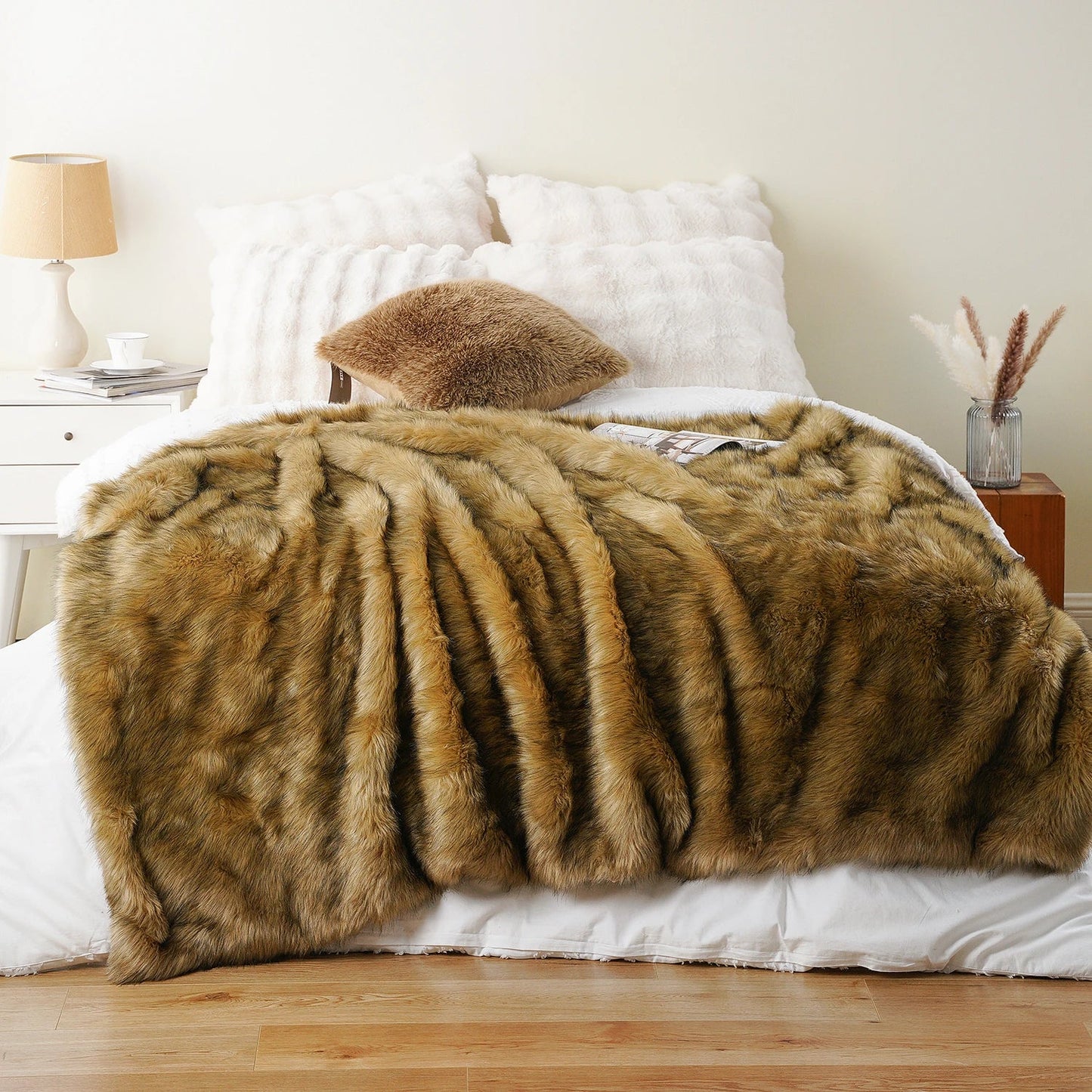 LUX Heavy Faux Fur Throw Blanket  (Online Exclusive)