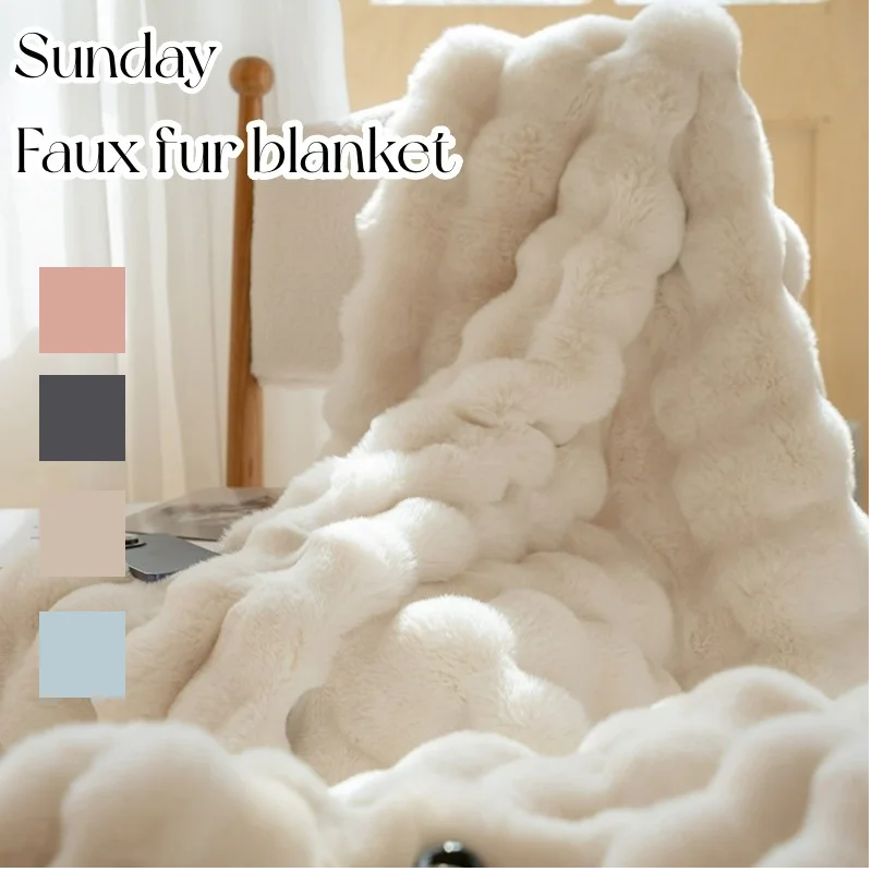 Lux Faux Fur Throw Blanket  (Online Exclusive)
