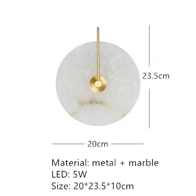Natural Marble LED Wall Sconce (Online Exclusive)