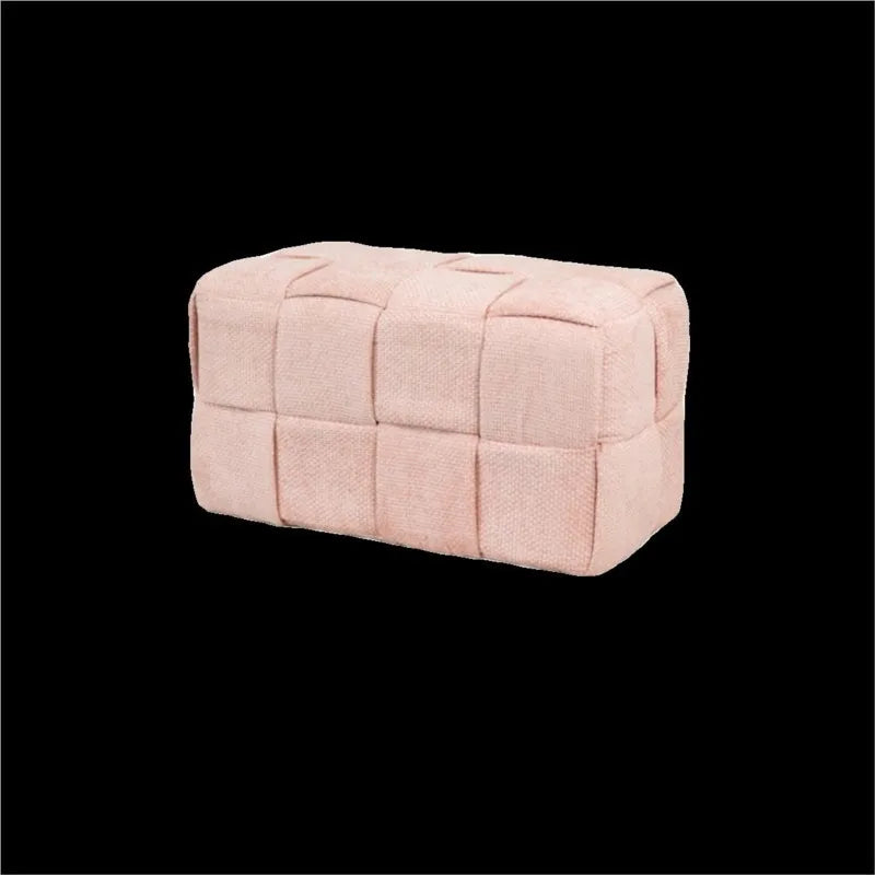 MOMO Chenille Mesh Red Woven Bench  (Online Exclusive) Short Stool   Shoe Changing Stool Living Room Sofa Stool Household Small Stools