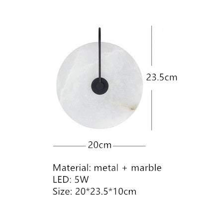 Natural Marble LED Wall Sconce (Online Exclusive)