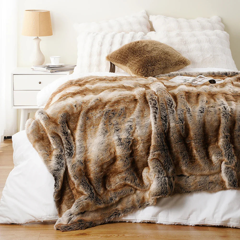 LUX Soft Faux Fur Blanket  (Online Exclusive)