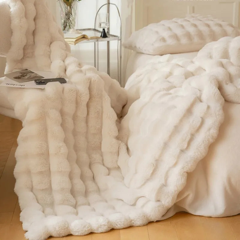 Lux Faux Fur Throw Blanket  (Online Exclusive)