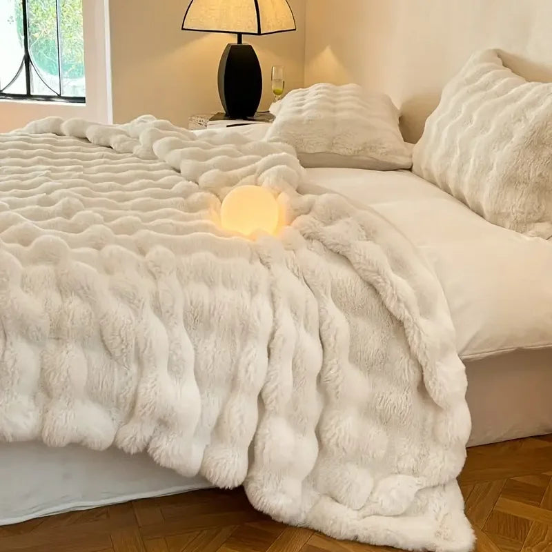 Lux Faux Fur Throw Blanket  (Online Exclusive)