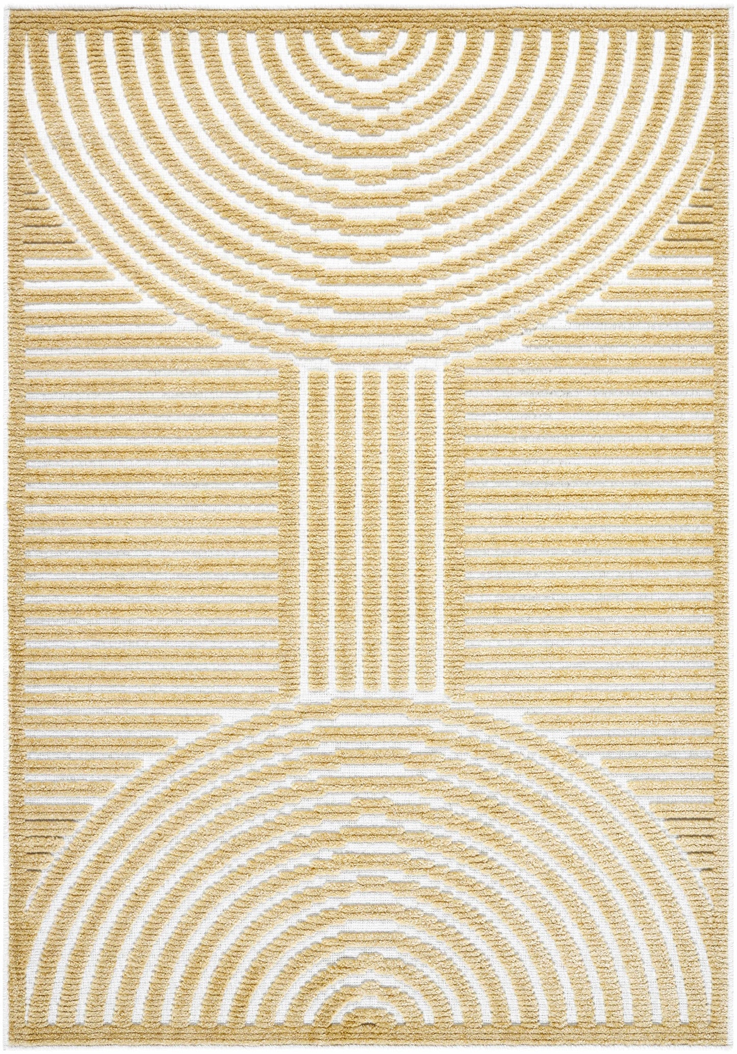 Deron Mustard Washable Area Rug  (online exclusive