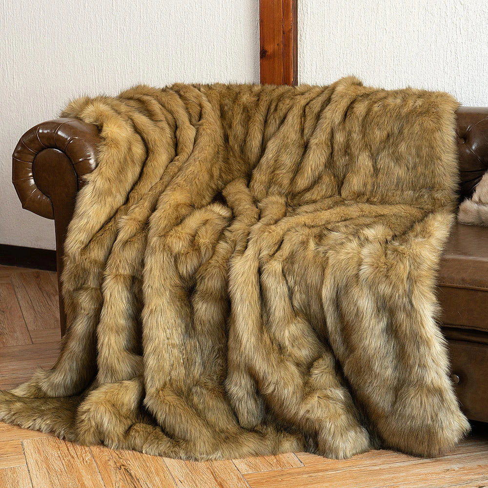 LUX Heavy Faux Fur Throw Blanket  (Online Exclusive)