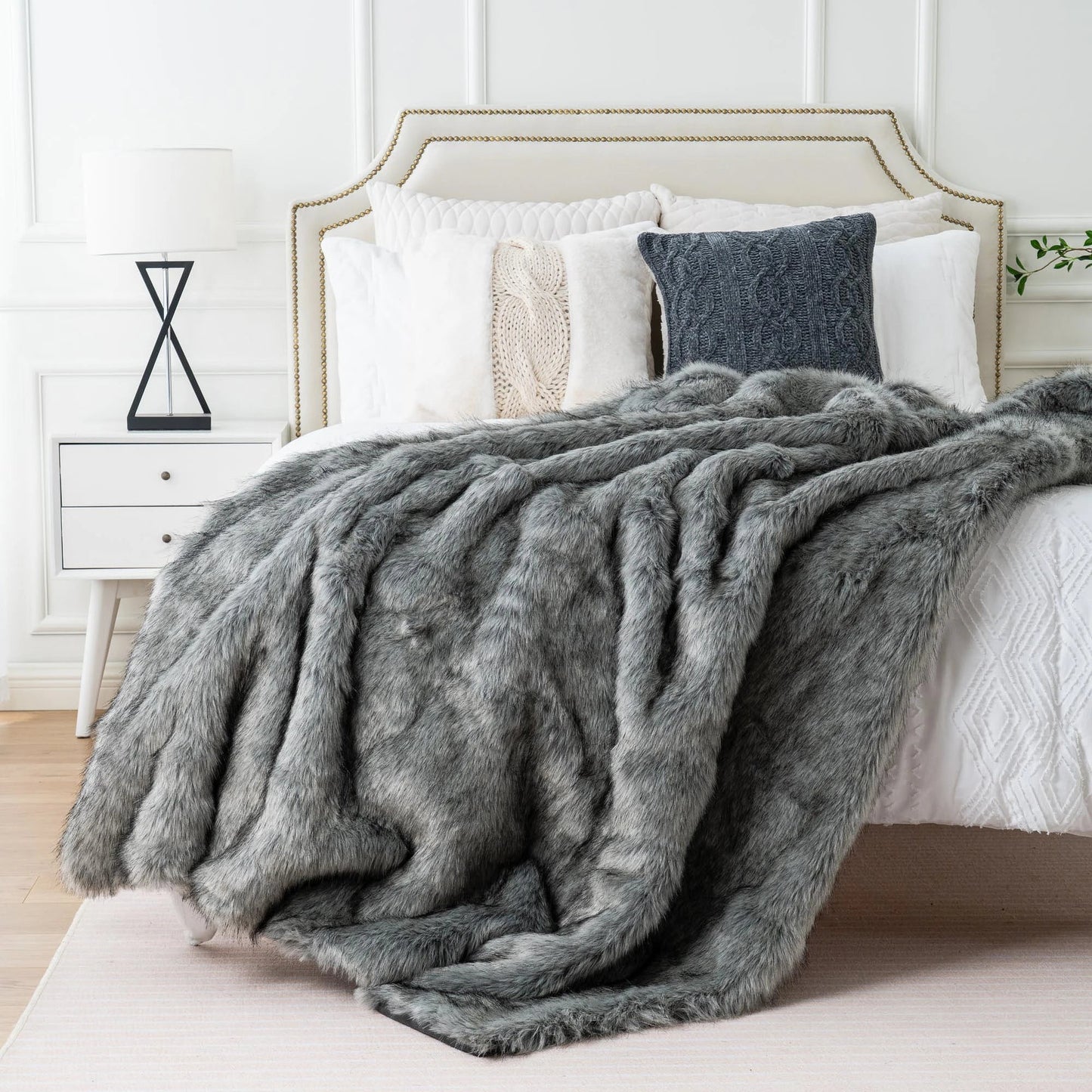 LUX Heavy Faux Fur Throw Blanket  (Online Exclusive)