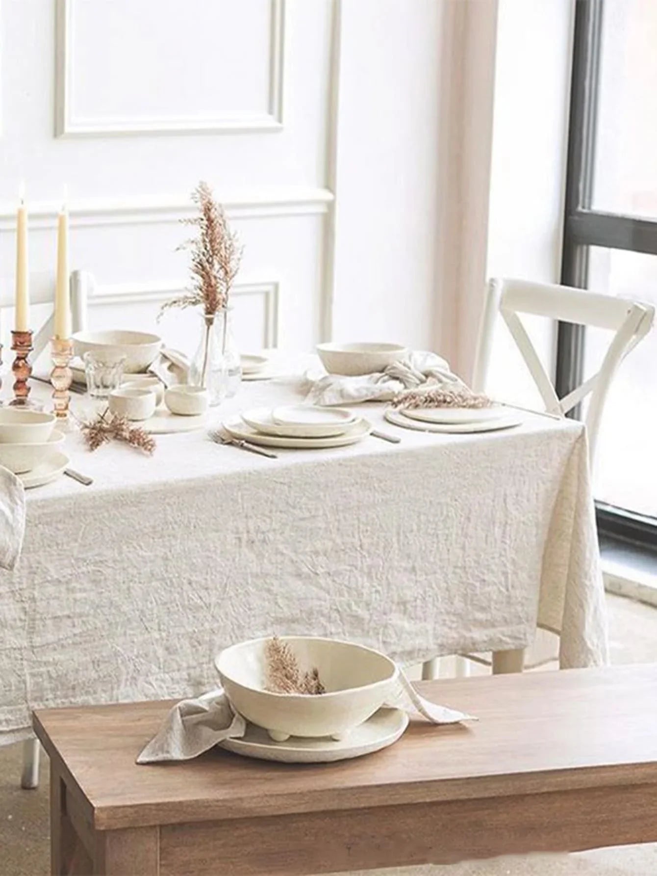 Modern Cotton Linen Tablecloth  (Online Exclusive) Home Decoration Tablecloth Wedding Decoration Tablecloth