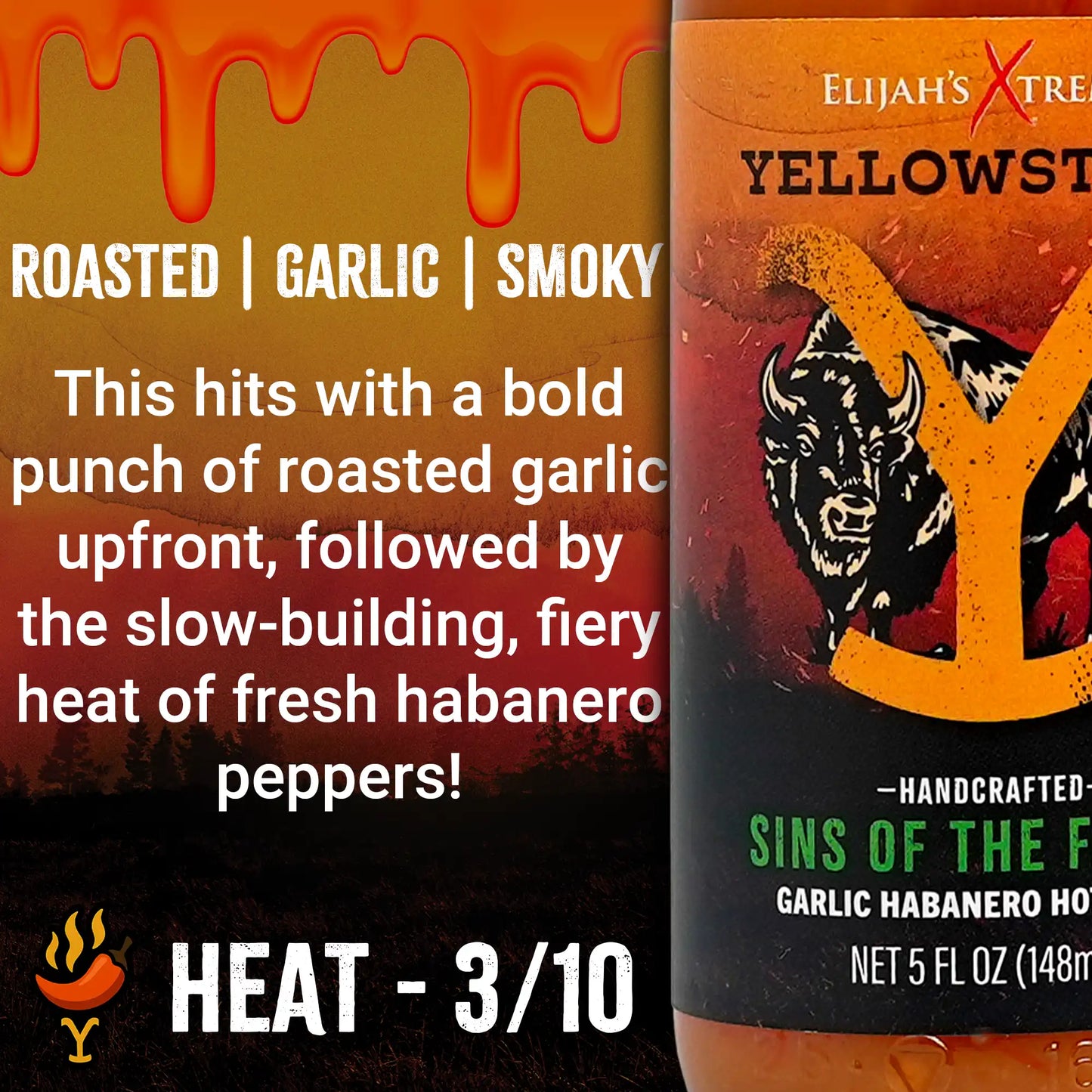 Yellowstone Hot Sauce Variety Pack 4 Bottles (Online Exclusive)