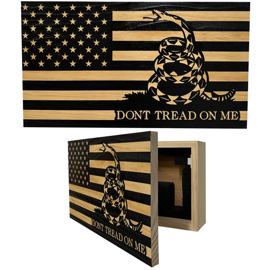 Dont Tread On Me (Online Exclusive) Secure Decorative Wall-Mounted Gun Cabinet (Stripes)