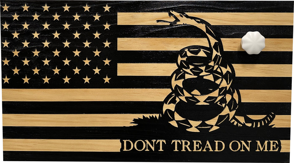 Dont Tread On Me (Online Exclusive) Secure Decorative Wall-Mounted Gun Cabinet (Stripes)