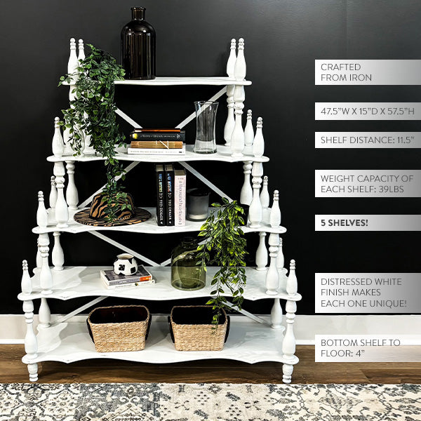 HUGE Antique Inspired French Cottage Etagere (Online Exclusive)