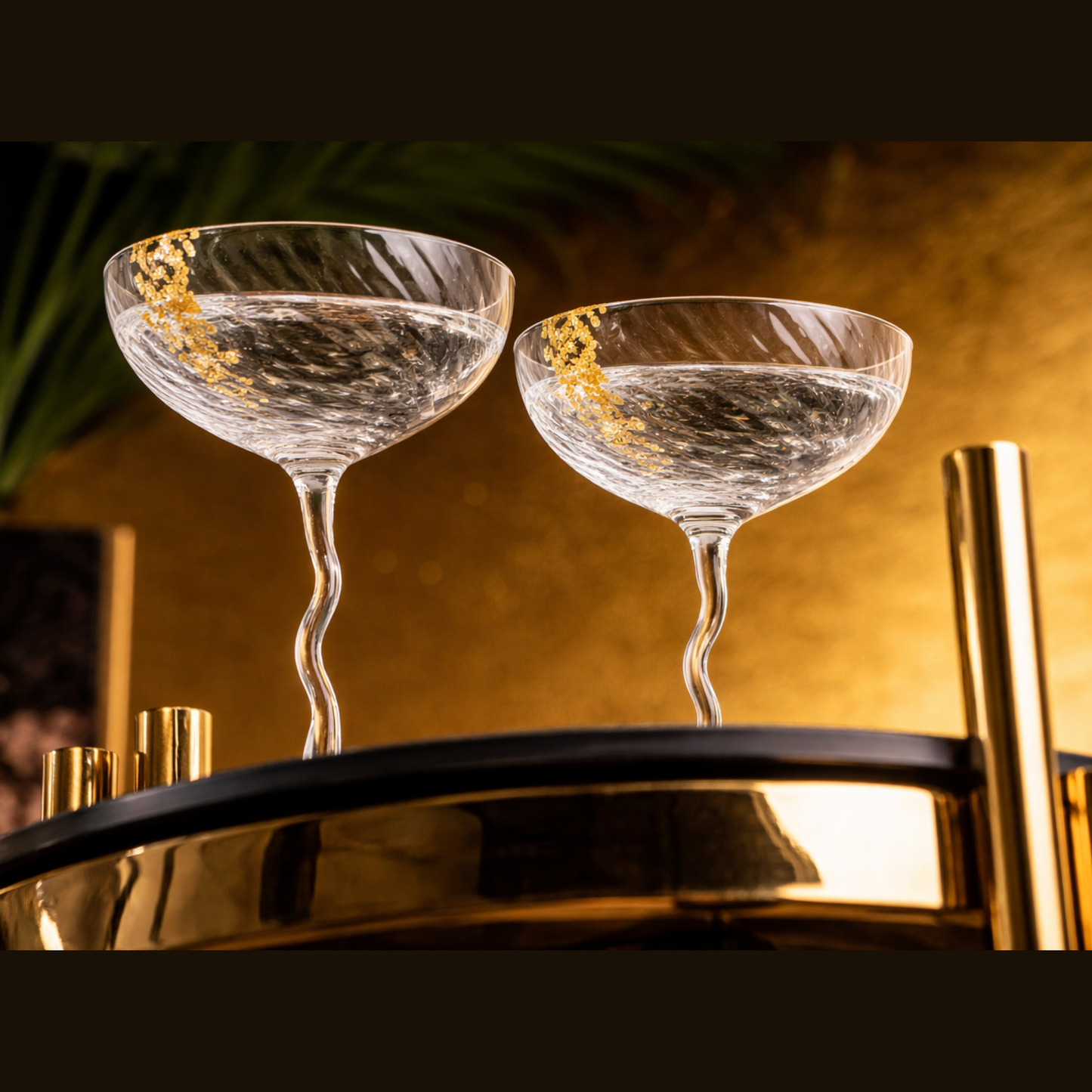 Vivre Luxury Crystal Coupe Glasses – Set of 4 (Online Exclusive)