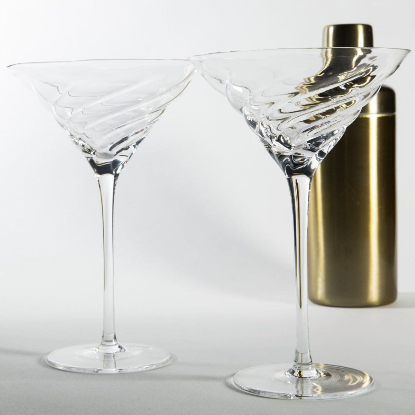 Vortex Crystal Martini Glasses – Set of 2 Luxury Stemware (Online Exclusive)