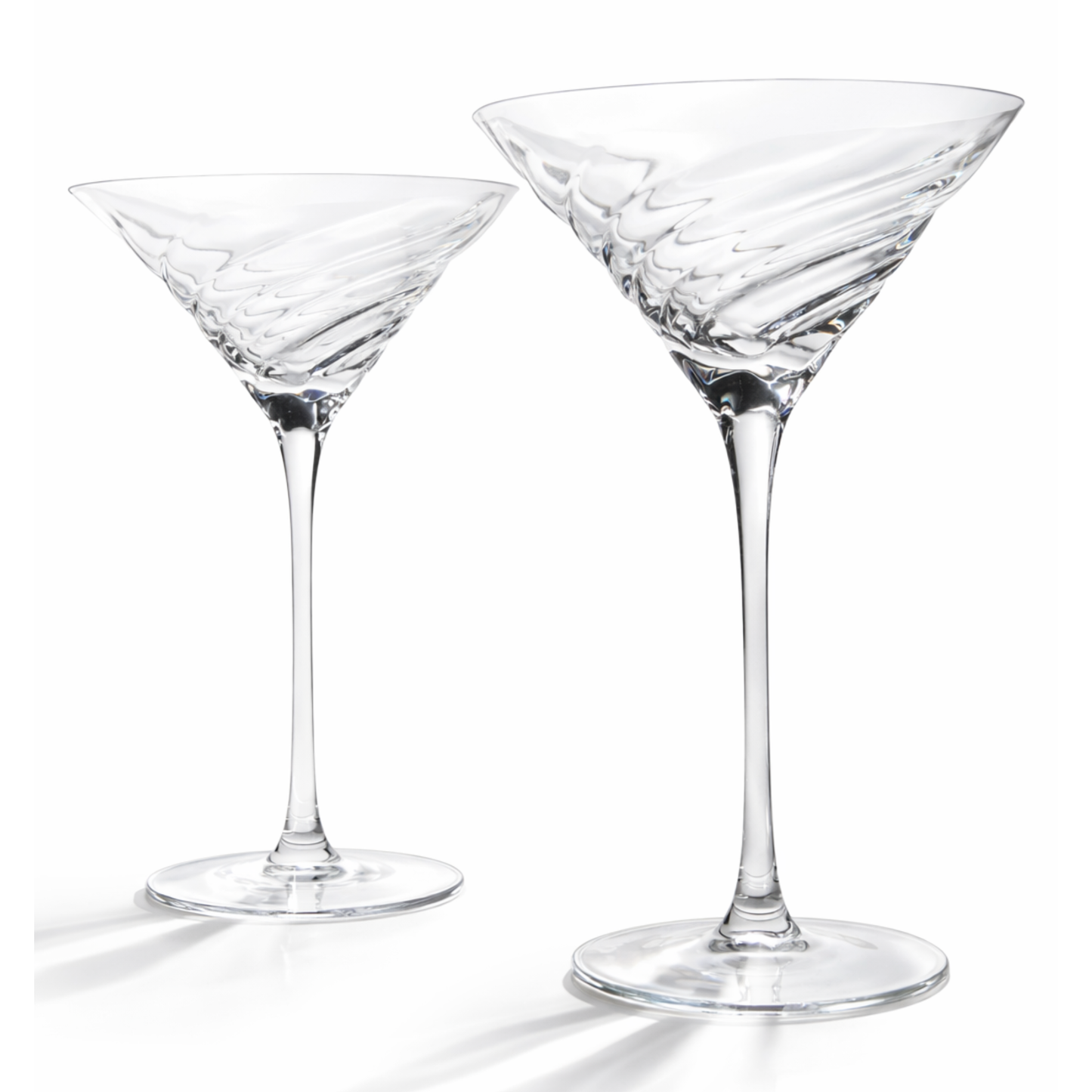 Vortex Crystal Martini Glasses – Set of 2 Luxury Stemware (Online Exclusive)