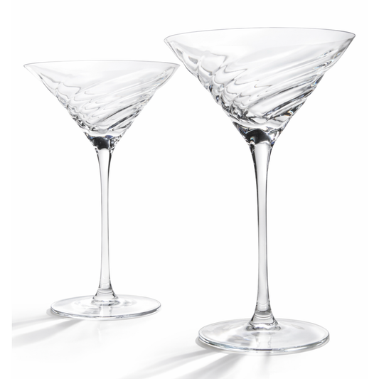 Vortex Crystal Martini Glasses – Set of 2 Luxury Stemware (Online Exclusive)