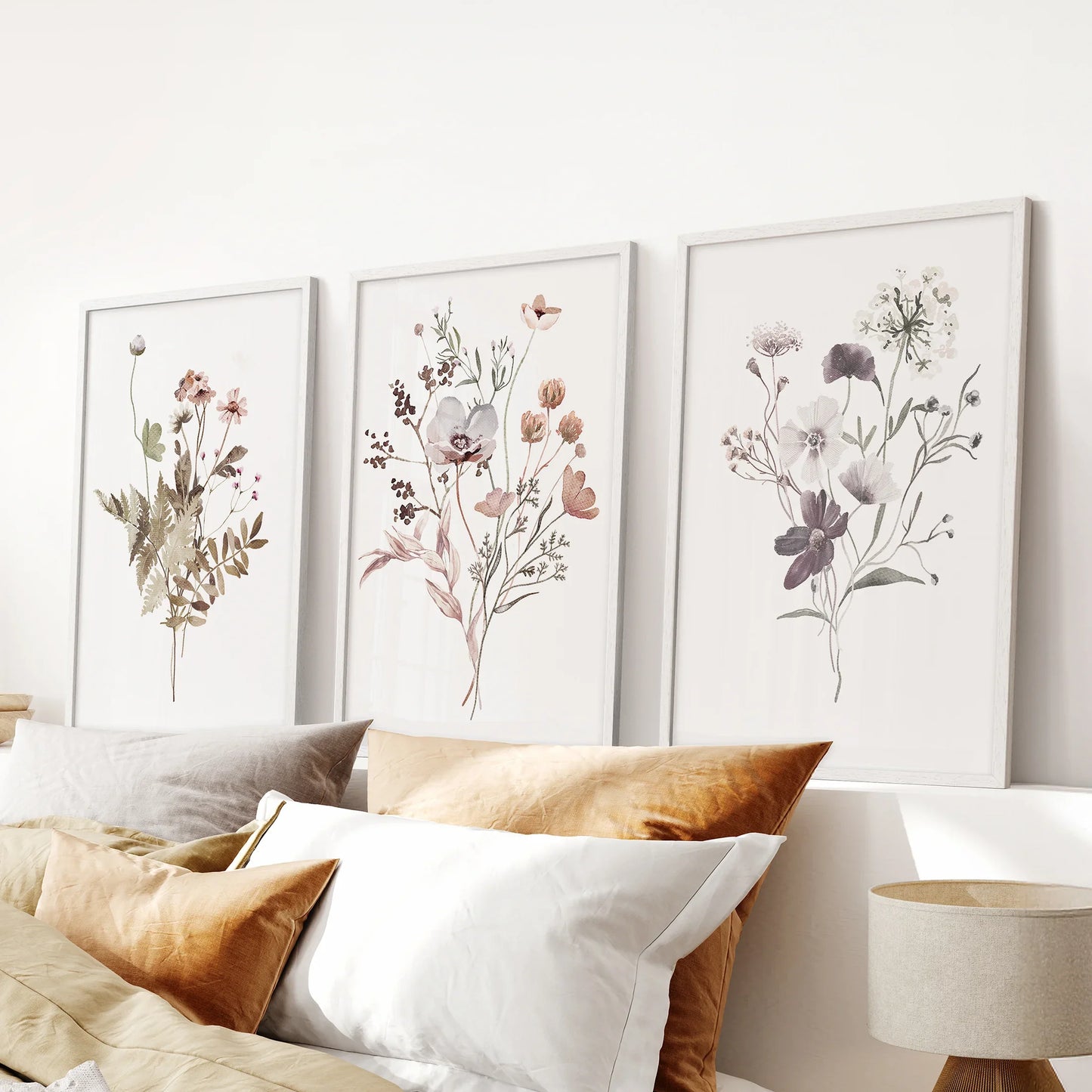 Meadow Wildflower Print Set of 3 Pieces. Watercolor Botanical Prints  (online exclusive)