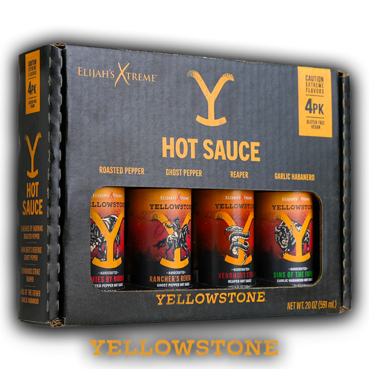 Yellowstone Hot Sauce Variety Pack 4 Bottles (Online Exclusive)