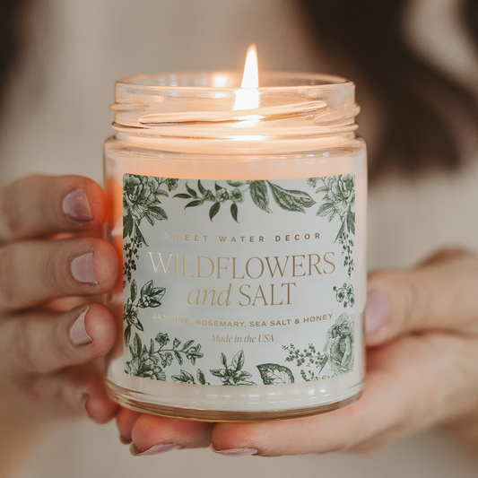 Wildflowers and Salt Candle