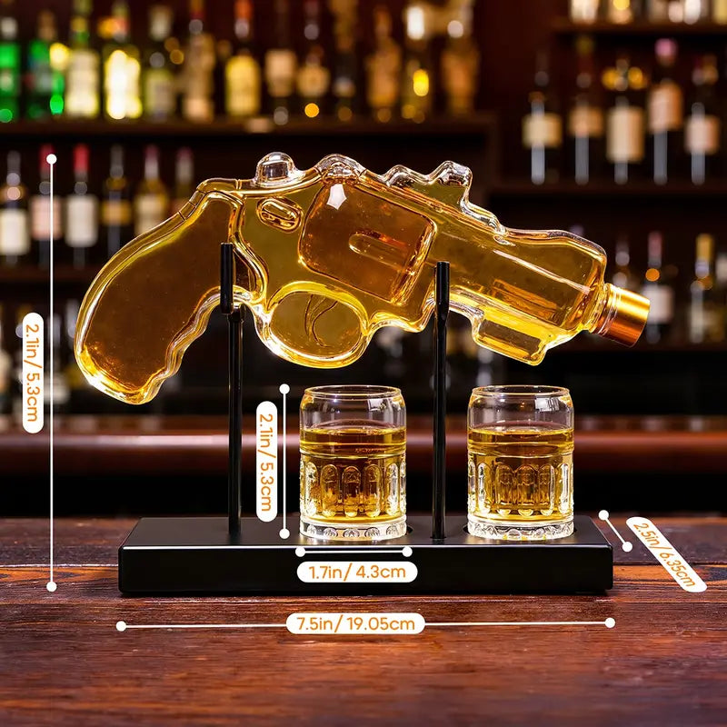 Classic Revolver Whiskey Decanter Set (online exclusive)