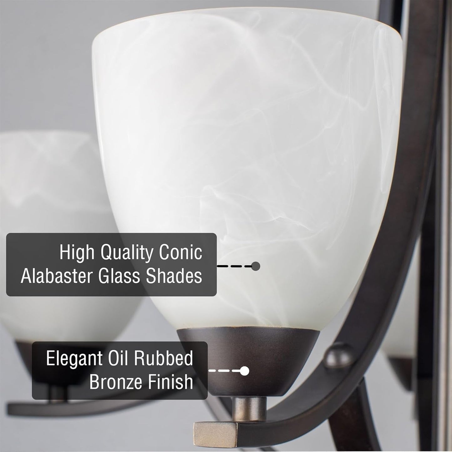 Contemporary 5-Light Large Chandelier  (Online Exclusive)
