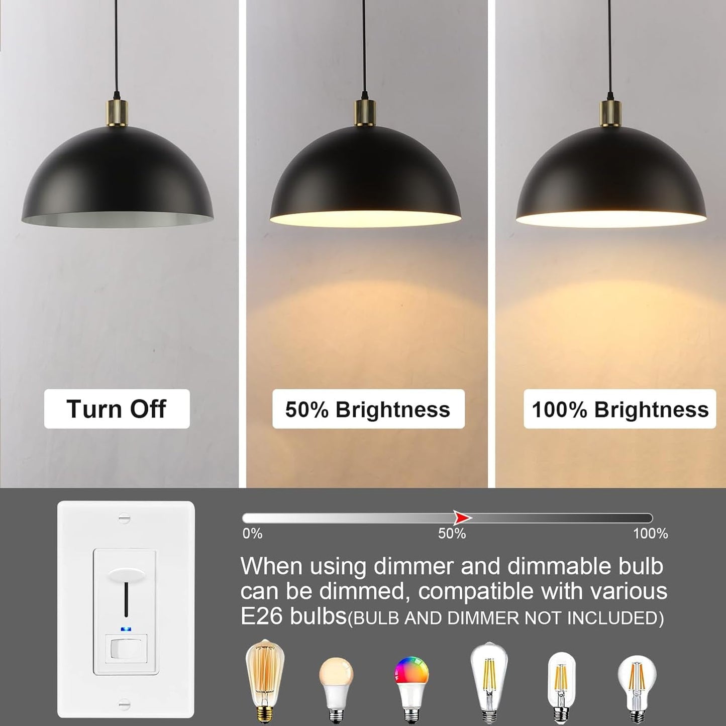 Dome Metal Pendant Light  (Online Exclusive)