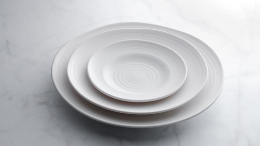 Gourmet White Dove Melamine Round Plate