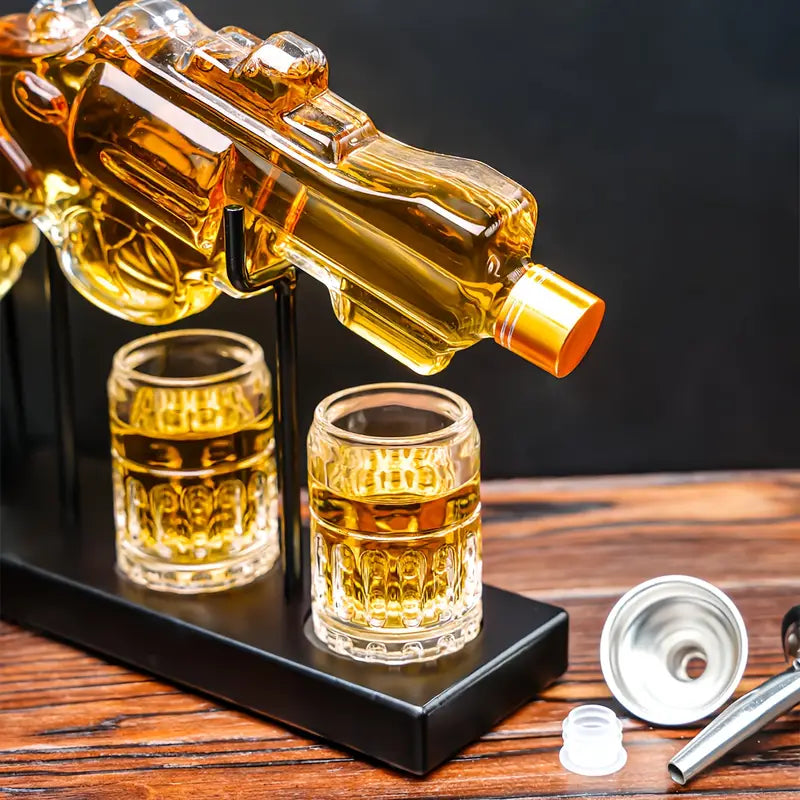 Classic Revolver Whiskey Decanter Set (online exclusive)