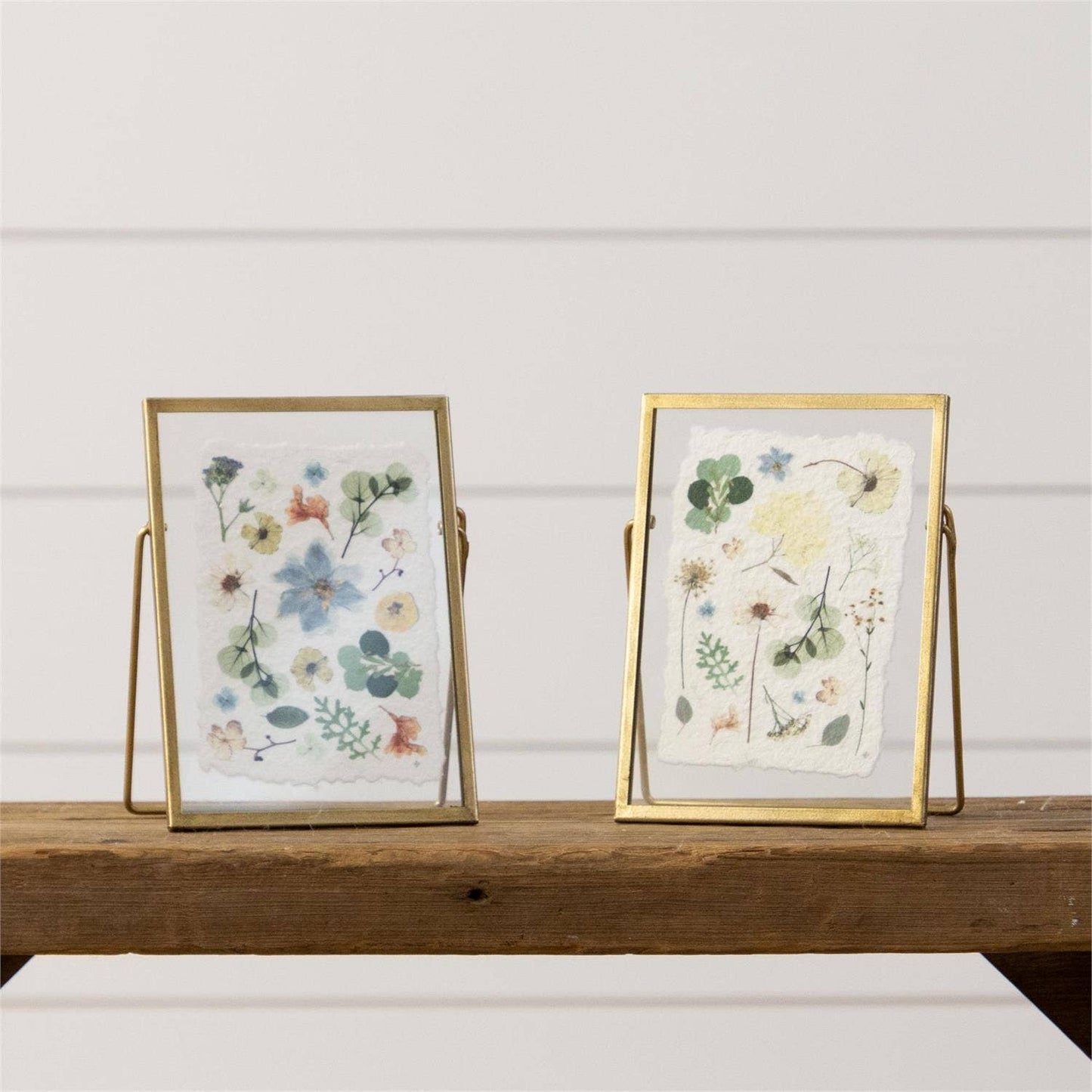 Gold Frames - Pressed Flower Print